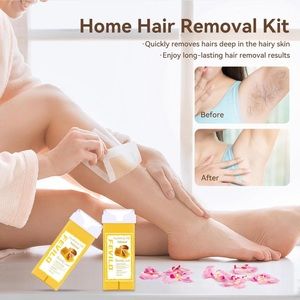 New Wax Roll On Wax kit Hair Removal with 2 Honey Soft Wax Cartridge SET
